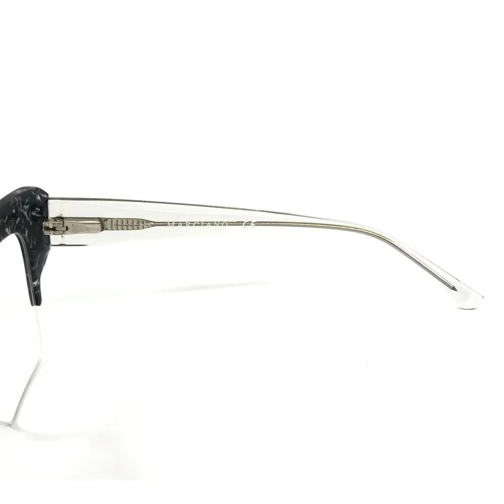 Marciano Eyeglasses Frames GM0329 005 Black Silver Marble Oversized 50-17-140